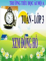 Tuần 3-Toán 3-Xem đồng hồ