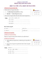 Số học 6 - Nhân hai số nguyên - Bội và ước của một số nguyên