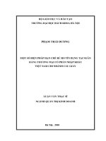 Một số biện pháp hạn chế rủi ro tín dụng tại Ngân hàng thương mại cổ phần nhập khẩu Việt Nam chi nhánh Cầu Giấy