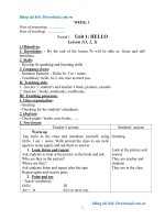 Tải Giáo án trọn bộ lớp 3 môn tiếng Anh - Cả năm -  Giáo án cả năm môn tiếng Anh lớp 3 theo chương trình GDCN