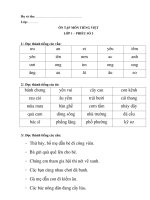 ÔN TẬP MÔN TIẾNG VIỆT LỚP 1 - PHIẾU SỐ 3