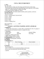 Giáo án Tiếng anh 9 Học kỳ II