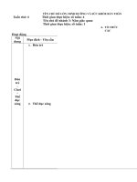 Giáo án tuần 6 - chủ đề: Bản thân - Năm giác quan