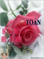 Toán 3- Tuần 9: Bài : Đề-ca-mét. Héc-tô-mét