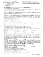 Đề thi thử THPT quốc gia môn Hóa học trường Nguyễn Trung Thiên, Hà Tĩnh lần 1 mã đề 001 - Học Toàn Tập