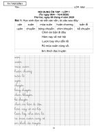 Đề cương ôn tập Toán - Tiếng Việt khối 1 tuần 23 (từ ngày 6 tháng 4 đến 10 tháng 4 năm 2020)