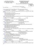 Đề và đáp án kiểm tra học kì 1 môn Lịch sử lớp 11 trường THPT Thanh Miện, Sở GD&ĐT Hải Dương 2019-2020 - Học Toàn Tập