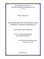 Phát triển đội ngũ giáo viên dạy nghề ở Trường cao đẳng nghề Sông Đà