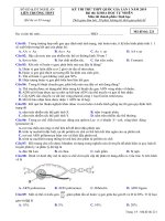 Đề thi Đề thi thử THPT quốc gia môn Sinh học liên trường TP Vinh, Nghệ An lần 1 mã đề 221 - Học Toàn Tập