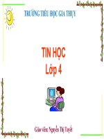 Tin học 4 - Tuần 9- Bài 3:Tìm hiểu thẻ View, thay đổi kích thước trang vẽ