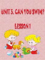 Tiếng Anh 4 - Tuần 7 - Unit 5: Can you swim? - Lesson 1