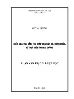 Kiểm soát tài sản, thu nhập của cán bộ, công chức, từ thực tiễn tỉnh hải dương​ 