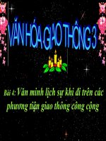 Bài 4: Văn minh lịch sự khi đi trên các phương tiện giao thông công cộng