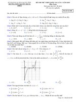 Đề thi thử THPT quốc gia môn Toán học trường Nguyễn Trung Thiên, Hà Tĩnh lần 1 mã đề 008 - Học Toàn Tập