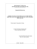 Nghiên cứu đề xuất hệ thống quản lý môi trường theo tiêu chuẩn ISO 14001 cho nhà máy nước giải khát Pepsi tại Lào