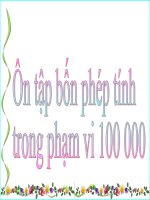 Toán 3- Tuần 33- Bài:  ôn tập các phép tính trong phạm vi 100 000