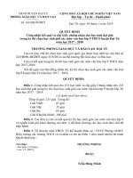 Quyết định công nhận kết quả thi chọn học sinh giỏi lớp 9 năm học 2017-2018