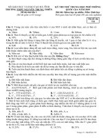Đề thi thử THPT quốc gia môn Sinh học trường Nguyễn Trung Thiên, Hà Tĩnh lần 1 mã đề 735 - Học Toàn Tập