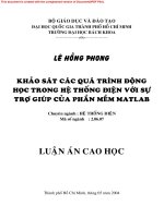 Khảo sát các quá trình động học trong hệ thống điện với sự trợ giúp của phần mềm matlab 