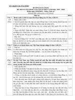 Đáp án tuyển sinh vào lớp 10 môn Sử tỉnh Quảng Bình niên khóa 2019-2020 - Học Toàn Tập