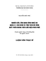 Nghiên cứu, ứng dụng công nghệ gis quản lý, vận hành và tính toán bù công suất phản kháng trên lưới điện phân phối 