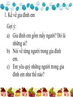 Tập làm văn 2 - Tuần 13 - Bài: Kể về gia đình em
