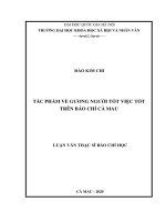 Tác phẩm về gương người tốt việc tốt trên báo chí cà mau​ 