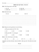 Ôn tập cuối tuần 15 khối 4 nh: 2020 - 2021