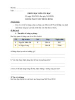 Môn Tin học Khối 4 Tuân 26