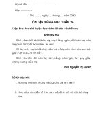 oân taäp tieáng vieät tuaàn 26