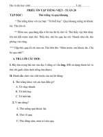 KHỐI 1 - PHIẾU HỌC TẬP TIẾNG VIỆT - TUẦN 28