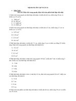 NỘI DUNG ÔN TẬP MÔN TOÁN ĐỀ TRẮC NGHIỆM – KHỐI LỚP 5 TUẦN 22