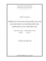 Nghiên cứu ứng dụng công nghệ làm lạnh bay hơi trong các hệ thống điều hòa không khí tại các tỉnh phía nam 