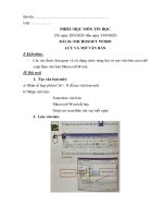 Môn Tin học Khối 2 Tuân 26