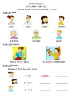 Nội dung ôn tập trực tuyến môn Tiếng Anh Tăng cường – Khối lớp 2 (Đề số 2)