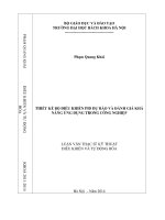 Thiết kế bộ điều khiển PID dự báo và đánh giá khả năng ứng dụng trong công nghiệp
