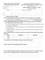 Bài kiểm tra định kì cuối HKII  - Năm học 2017 - 2018.  Môn Lịch sử, địa lý-  Lớp 4