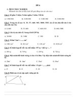 Nội dung ôn tập trực tuyến môn Toán Khối Lớp 4 - Đề số 06