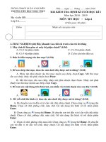 Bài kiểm tra định kì  cuối HK1 - Năm học 2018 - 2019. Môn Tin học  lớp 4