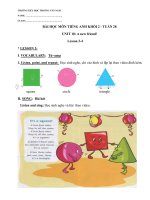 Tuần 28_Family & Friends Special Edition Grade 2_Unit 10_Lesson 3 & 4