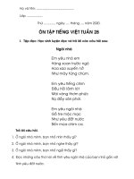 oân taäp tieáng vieät tuaàn 28