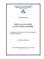 Phân loại sản phẩm dùng neural network 