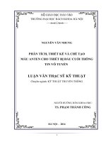 Phân tích thiết kế và chế tạo mẫu anten cho thiết bị đầu cuối thông tin vô tuyến