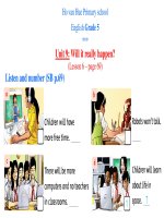 Bài giảng trực tuyến môn Tiếng Anh tăng cường - Khối lớp 5 - Tuần 25 (Bài 2)