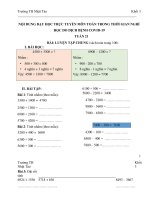 Môn toán lớp 3 tuần 21 bài: Luyện tập chung trang 106