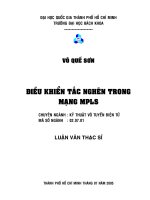 Điều khiển tắc nghẽn trong mạng mpls 
