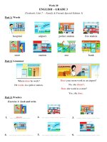 Nội dung ôn tập trực tuyến môn Tiếng Anh Tăng cường – Khối lớp 3 (Đề số 1)