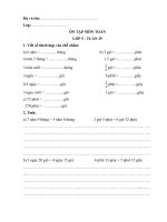 Tuần 25 - ôn tập toán lớp 5