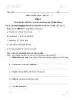 Đề cương ôn tập Toán - Tiếng Việt lớp 2 - Tuần 27