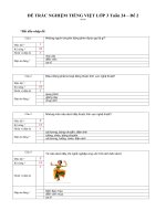 NỘI DUNG ÔN TẬP MÔN TIẾNG VIỆT ĐỀ TRẮC NGHIỆM – KHỐI LỚP 3 TUẦN 24 – ĐỀ 2